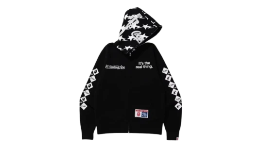 Full Zip Hoodie Black/White/Red/Blue