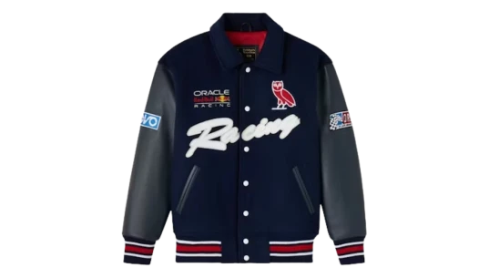 Racing Varsity Jacket - Navy