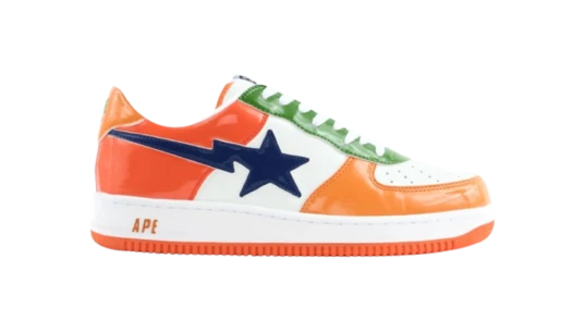 Bape Sta Low FS-001 Patent Leather - Orange/Blue/Green/White