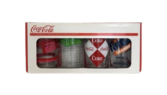 Coke, Tab, Fanta, Sprite Collectors Glasses