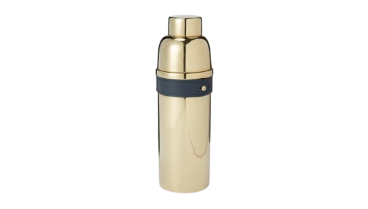 Stainless Steel Wyatt Cocktail Shaker - Navy/Gold