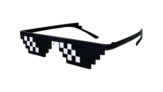 Pixel Sunglasses - White/Black
