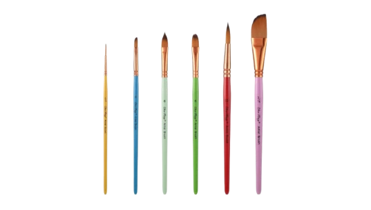 6 Pack Face Paint Brush Set
