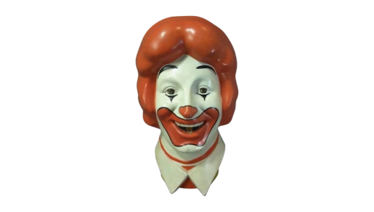 Vintage Ronald McDonald Clown Head Helium Balloon Tank Cover 1977