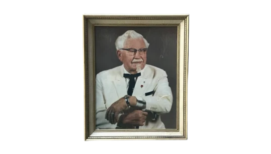 Vintage 70s 80s Colonel Sanders KFC Lobby Store Display Portrait