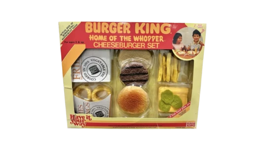 Vintage 1987 Whopper Cheeseburger Set Food Playset