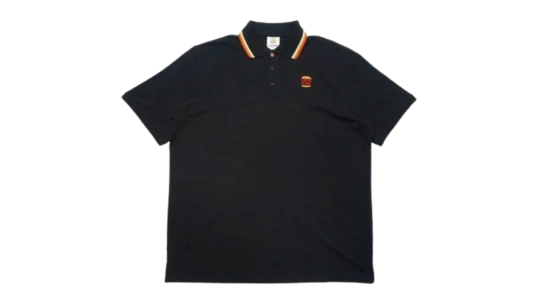 Polo Shirt Uniform Embroided Logo - Black/Yellow/Red