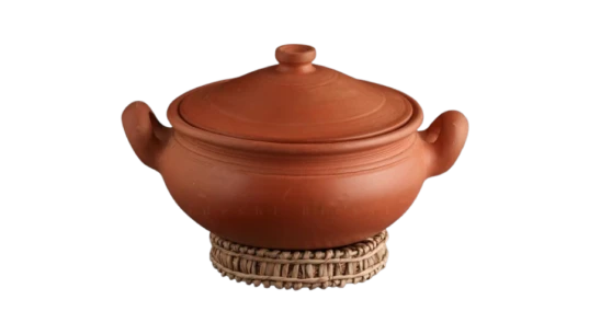 Unglazed Clay Pot for Cooking 2L