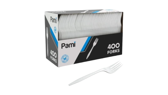 Medium Weight Disposable Plastic Forks 400 Count