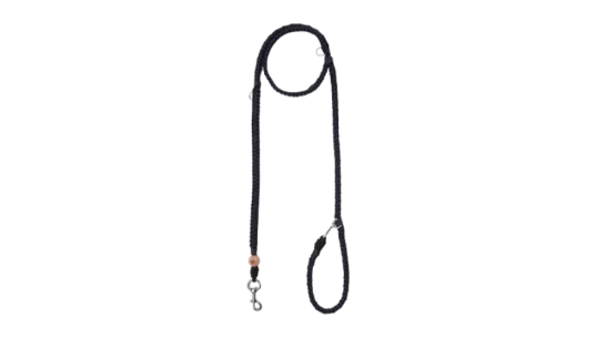 Leather & Cashmere Dog Leash - Brown