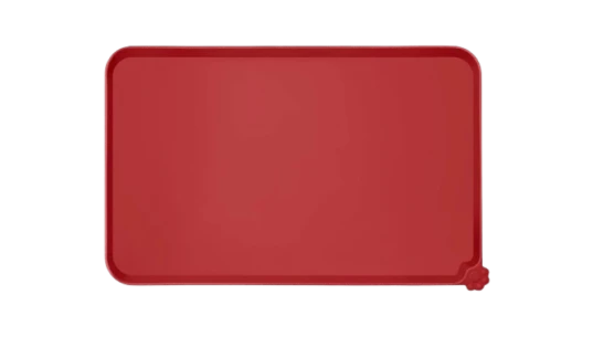 Waterproof Non-Slip Silicone Pet Feeding Mat - Red