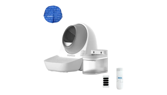 Bundle: Catlink Litter Box + Automatic Feeder - White