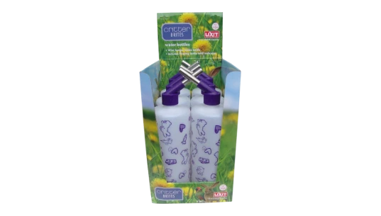 Bulk Water Bottles with Display Case for Rabbits