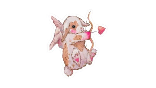 Cute Flirty Bunny Sticker