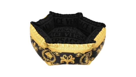 I Love Baroque Pet Bed - Black/Gold-Tone