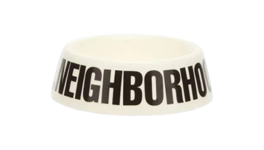 Logo Dog Bowl - White/Black