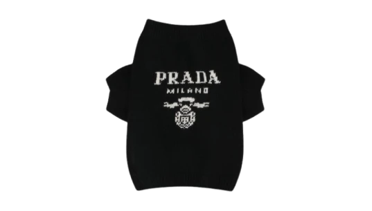 Wool & Cashmere Pet Sweater - Black/White