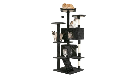 54" Cat Tree Tower - Dark Grey