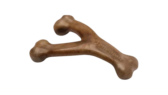 Wishbone Durable Dog Chew Toy Real Bacon