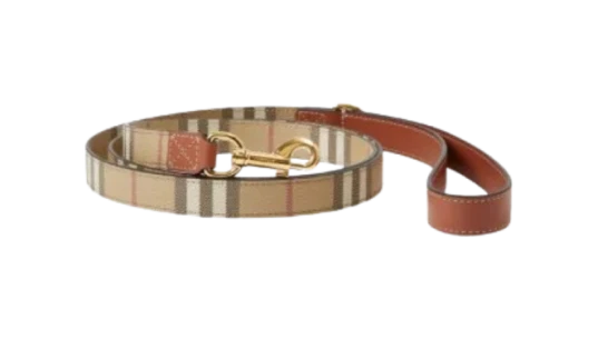 Vintage Check Dog Lead - Archive Beige
