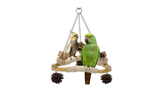 Bird Swing for Cage with Chew Toys