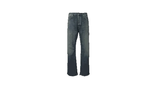Faded Wide-Leg Jeans