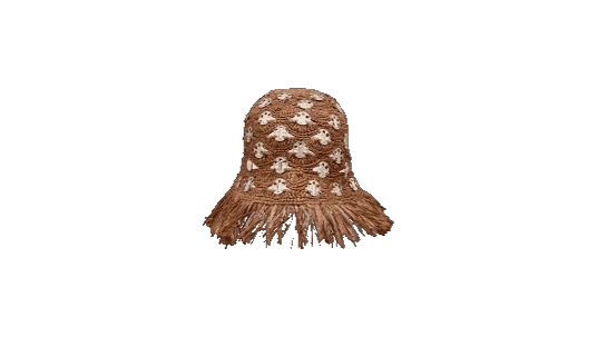 Studded Raffia Bucket Hat