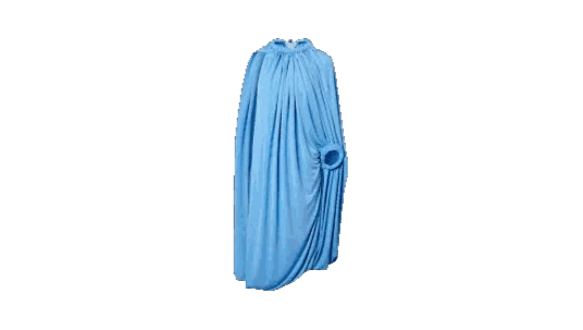 Caped Smocked Midi Dress