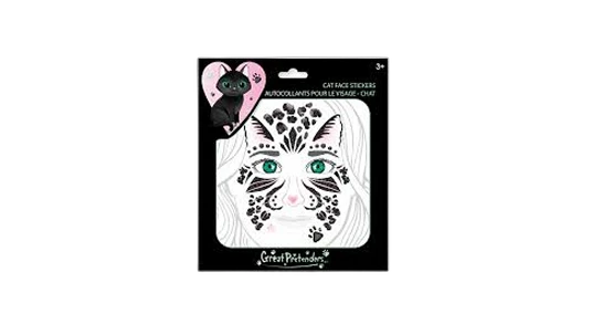 Black Cat Face Sticker - Single