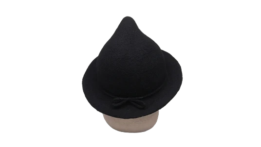 Hand-Felted Black Witch Hat