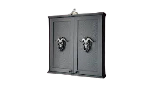 Horned Skull Wall Cabinet