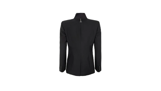 Black Twisted Lapel Blazer