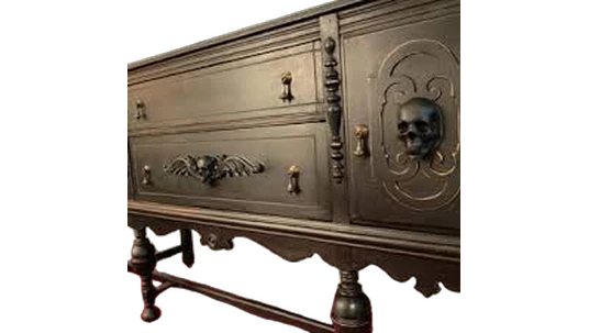Gothic Black Skull Buffet