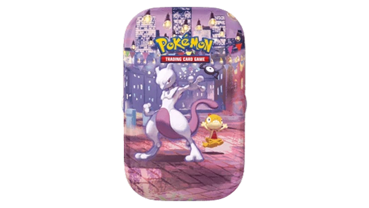 Mewtwo & Scraggy Mini Tin