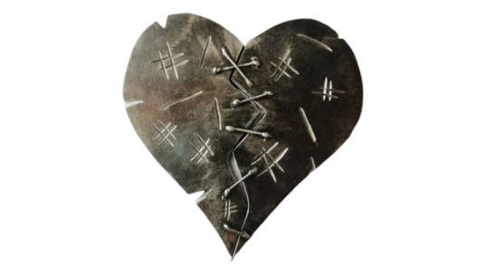 Broken Heart Handmade Sculpture