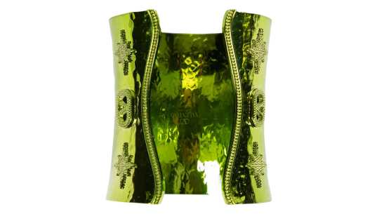 Metallic Cuff Bracelet - Green