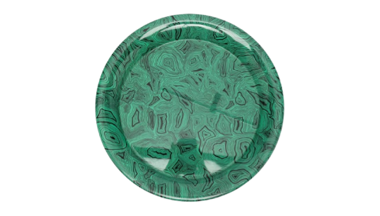 Malachite Circular Iron Tray