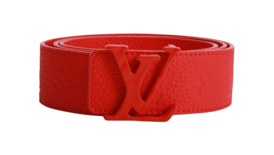 Initials Shape Belt Monogram 40MM - Red